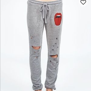 Lauren Moshi ripped sweatpants